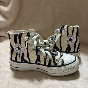 Converse Black and White Zebra High-Tops